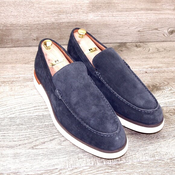 * NIB * $325 Allen Edmonds CARSON Loafer 14 D Navy Suede * add $15 new Trees main image 12